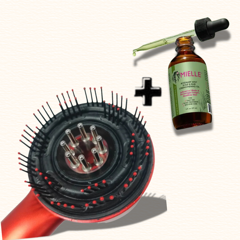 مشط تدليك فروة الرأس + زيت مغذي