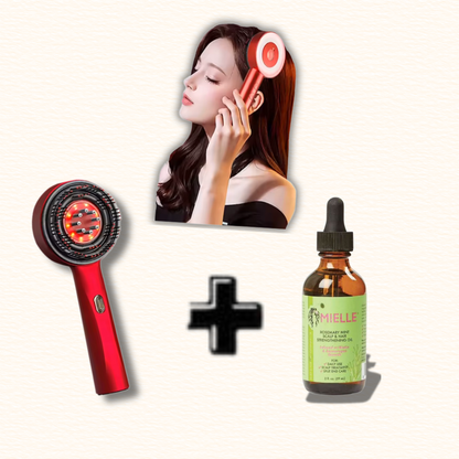 مشط تدليك فروة الرأس + زيت مغذي